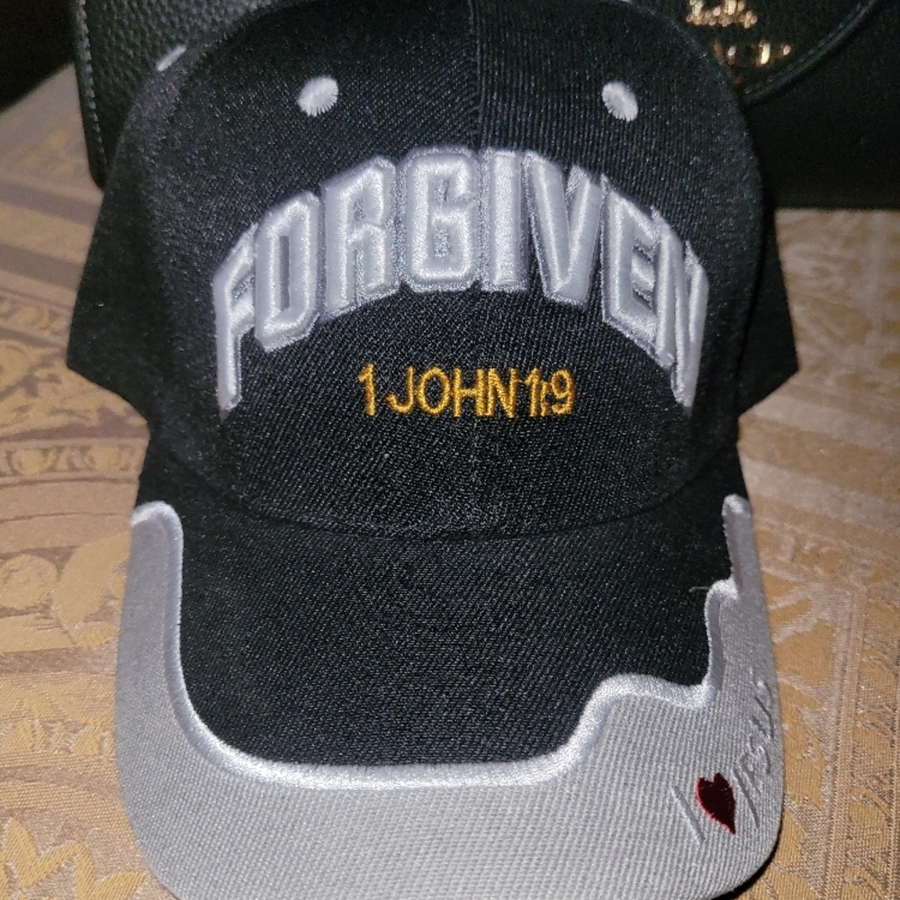 Forgiven Black and Gray Cap